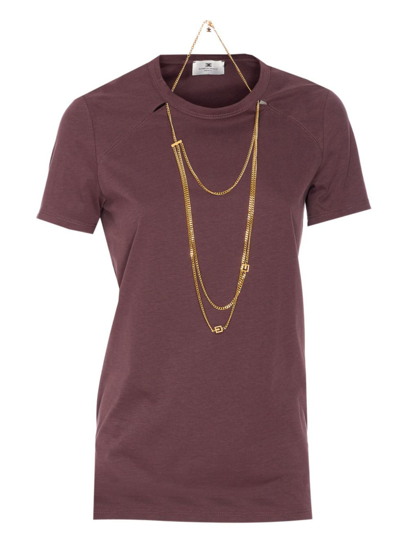 chain-detail T-shirt 1