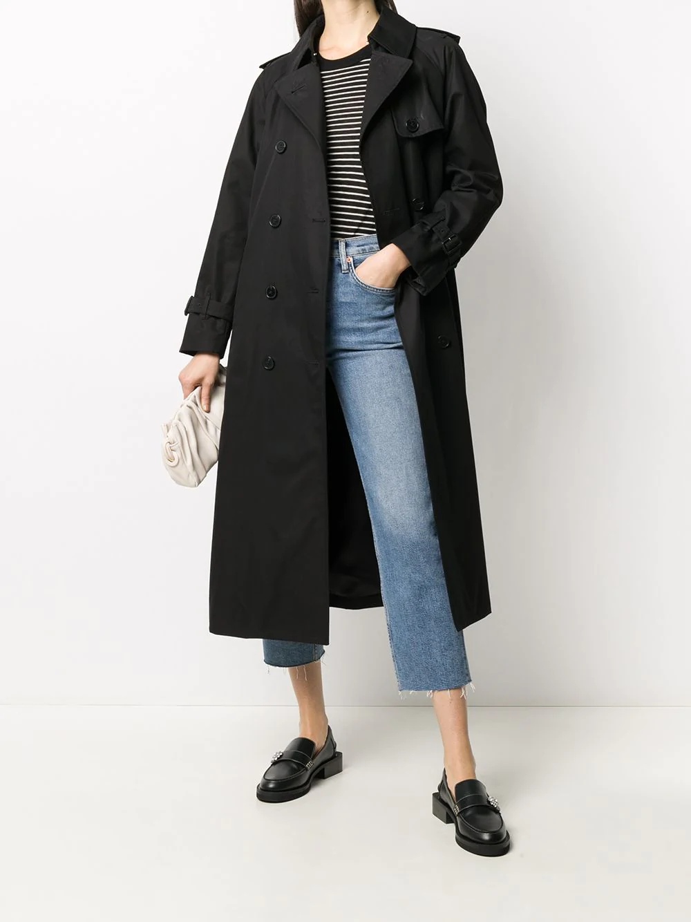 midi cotton trench coat - 2