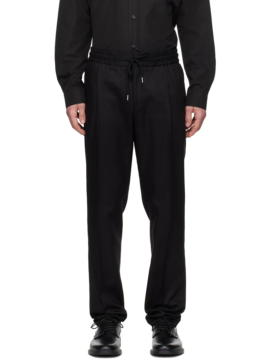 Black Slim-Fit Trousers - 1