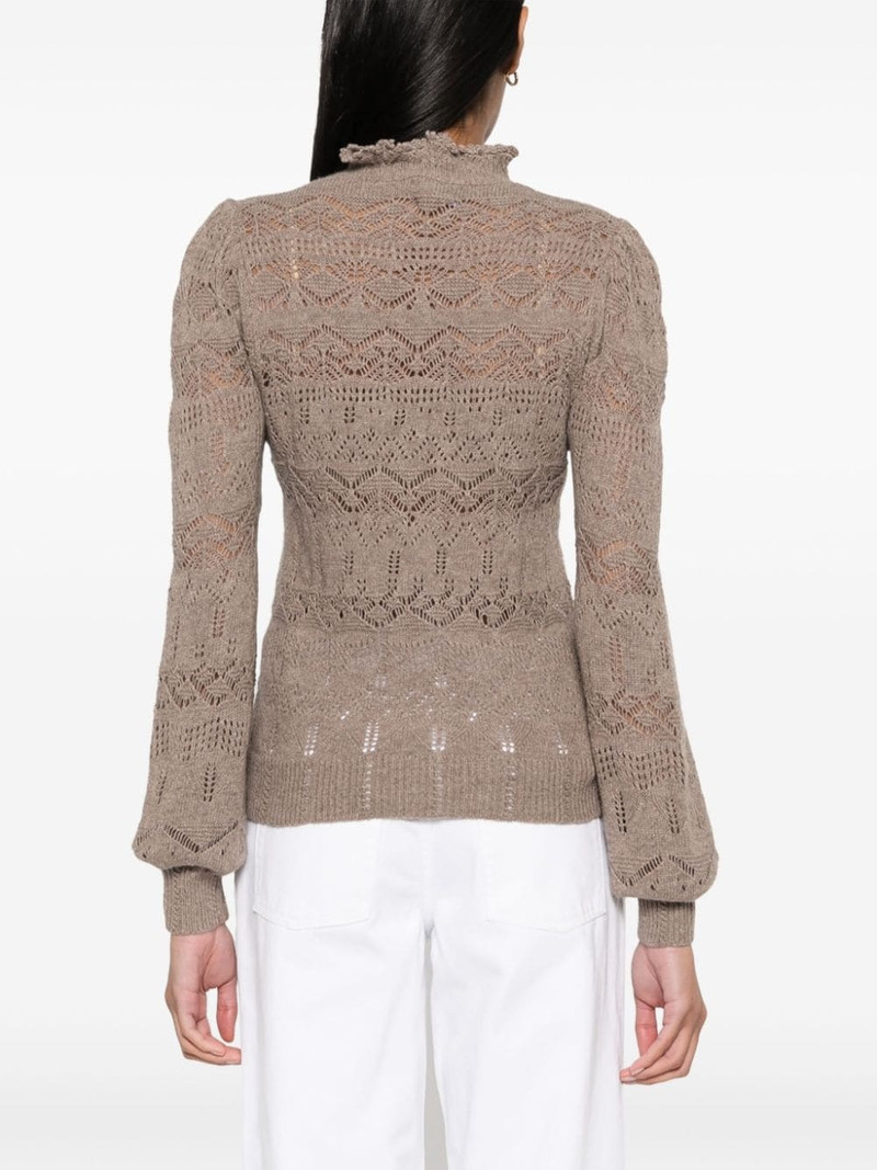 pointelle-knit long-sleeved jumper 4