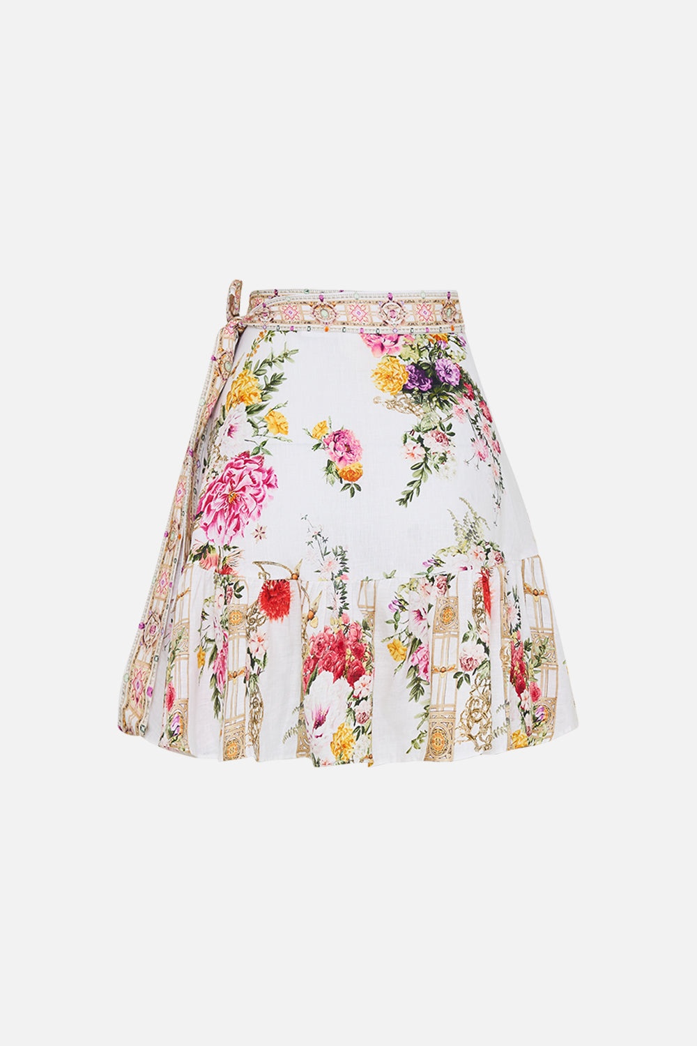 RUFFLE HEM WRAP SKIRT - 2