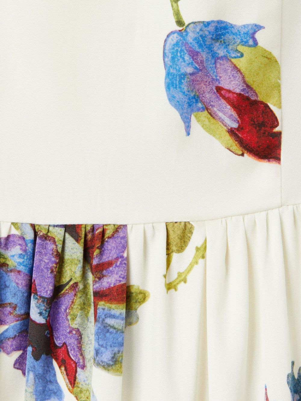 Big sleeveless tiered floral dress - 4