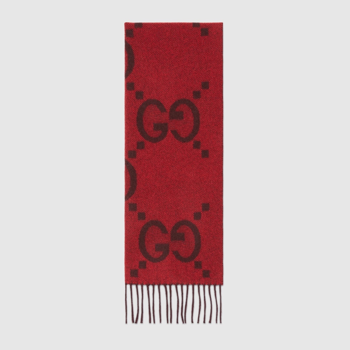 GG cashmere jacquard scarf - 1