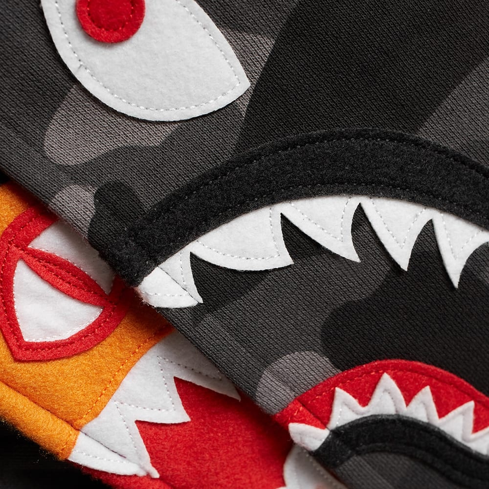 A Bathing Ape Colour Camo Tiger Shark Wide Full Zip Hoody - 3