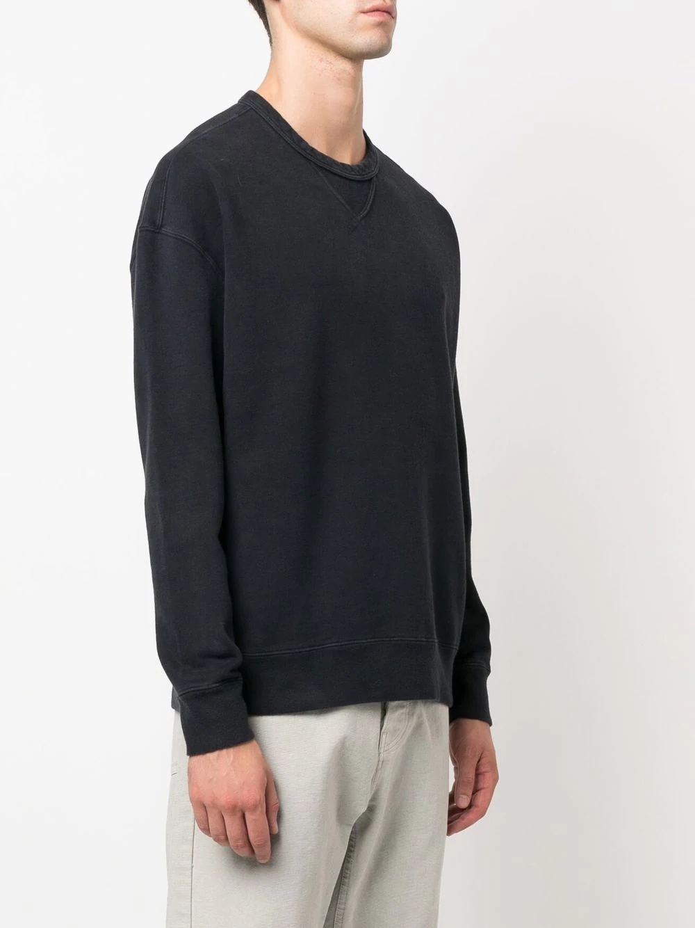 logo-patch cotton sweatshirt - 3