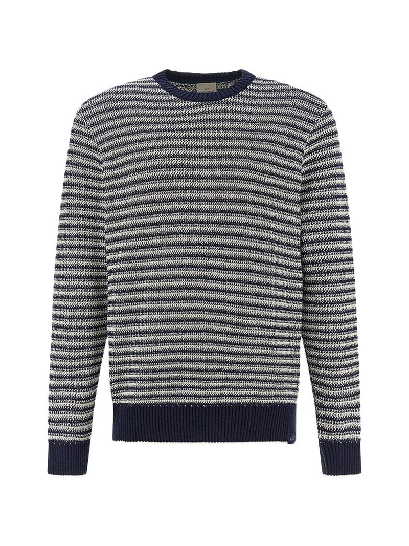 bouclé striped crew-neck sweater 1