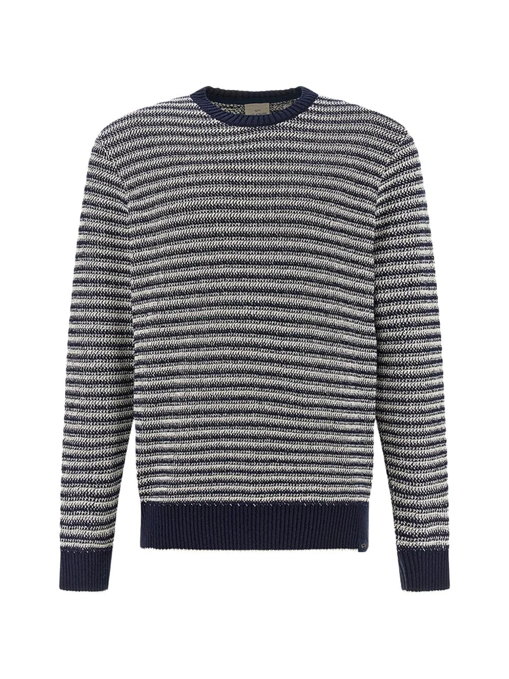 bouclé striped crew-neck sweater - 1
