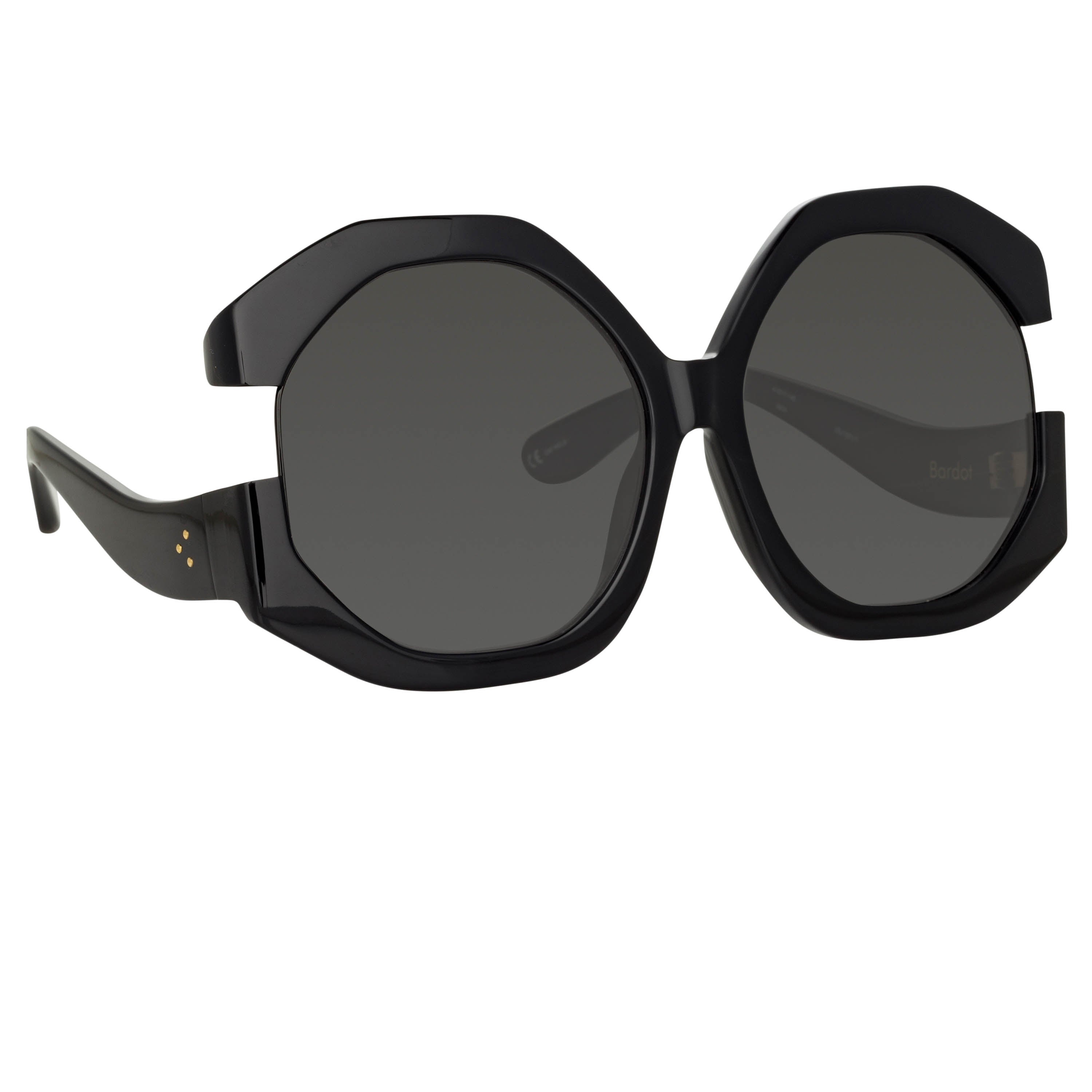 BARDOT OVERSIZED SUNGLASSES IN BLACK - 3