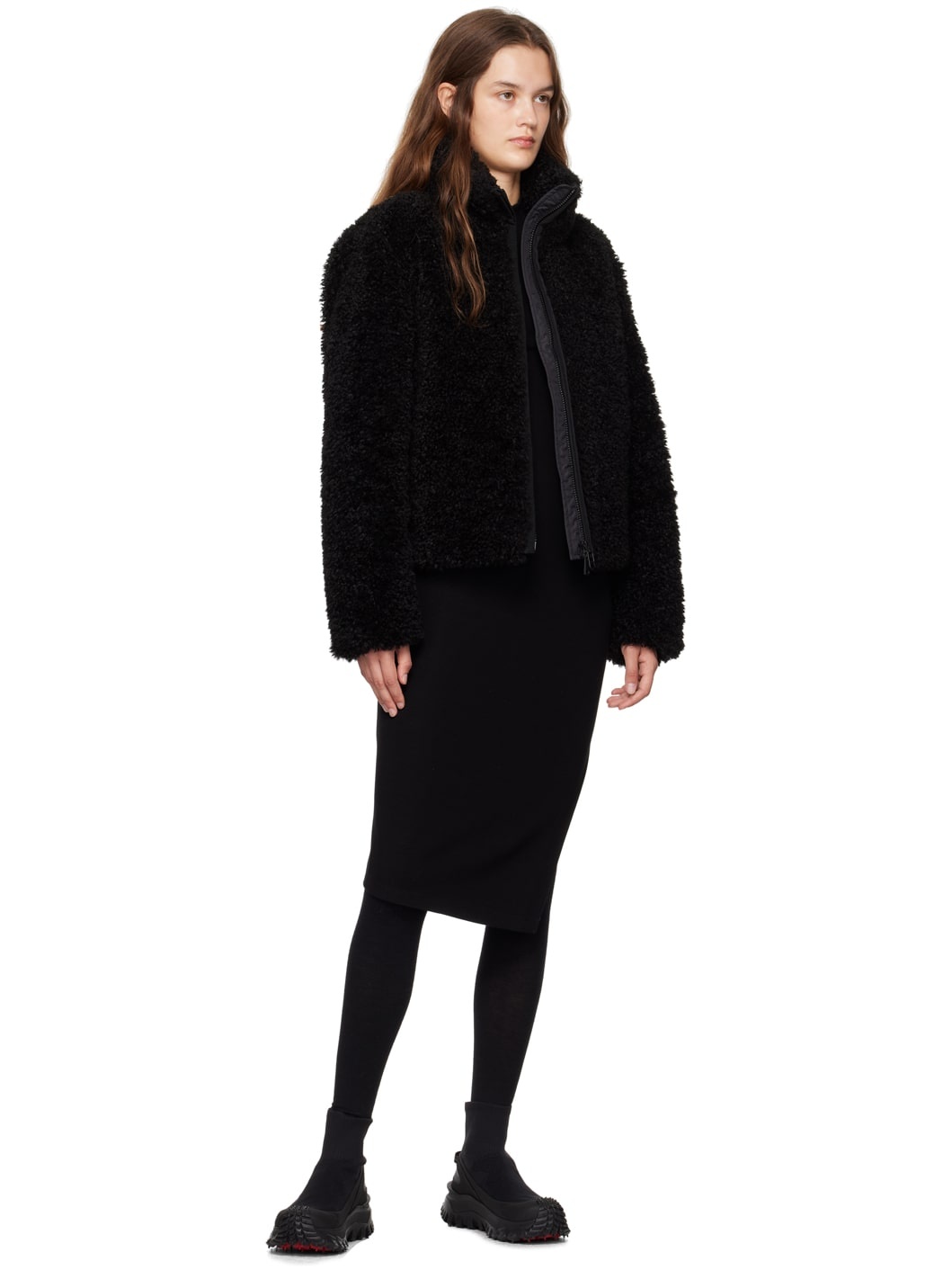 Black Bridoire Faux-Shearling Down Jacket - 5