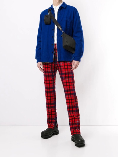 sacai check-print cotton trousers outlook