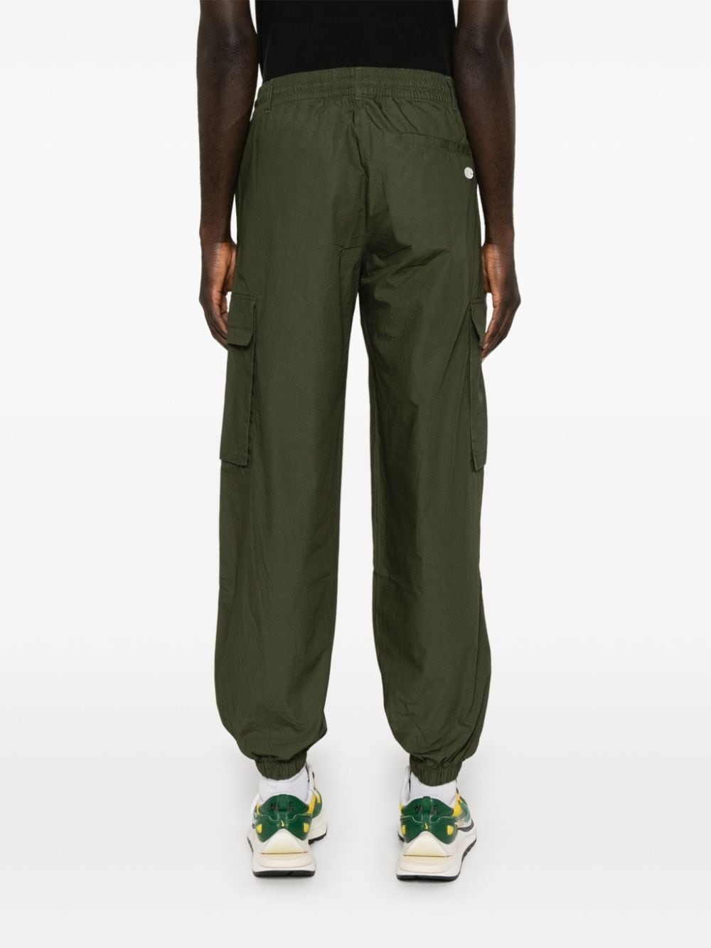 logo-patch cargo trousers - 4