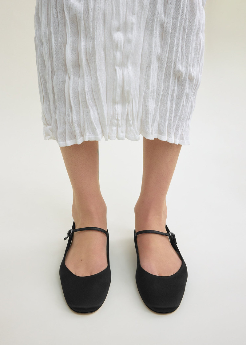 TOTEME Slingback satin mary janes black outlook