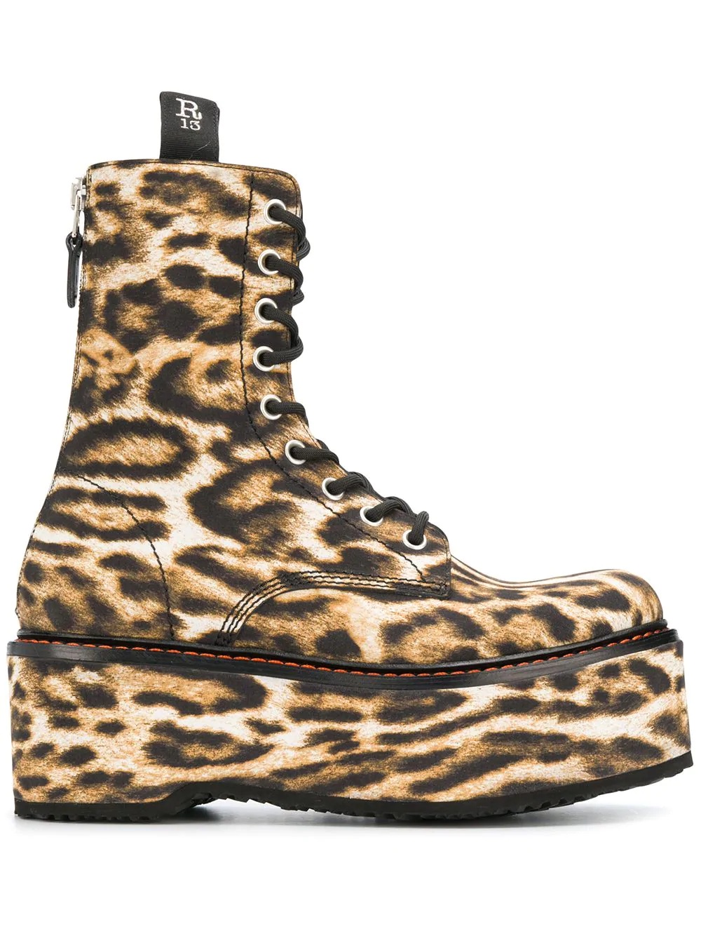 leopard print platform boots  - 1