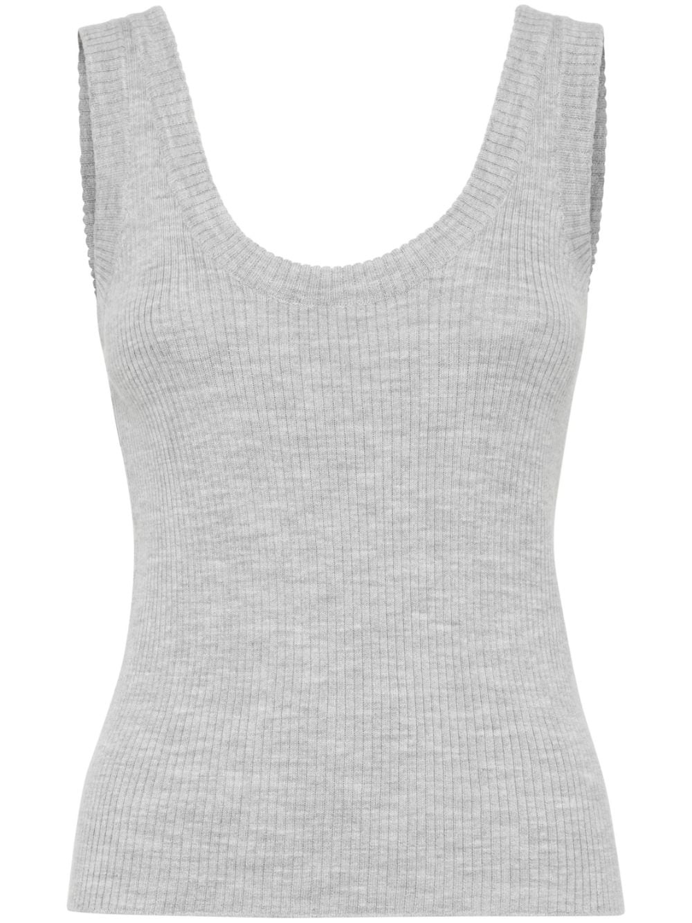 ribbed-knit vest top - 1