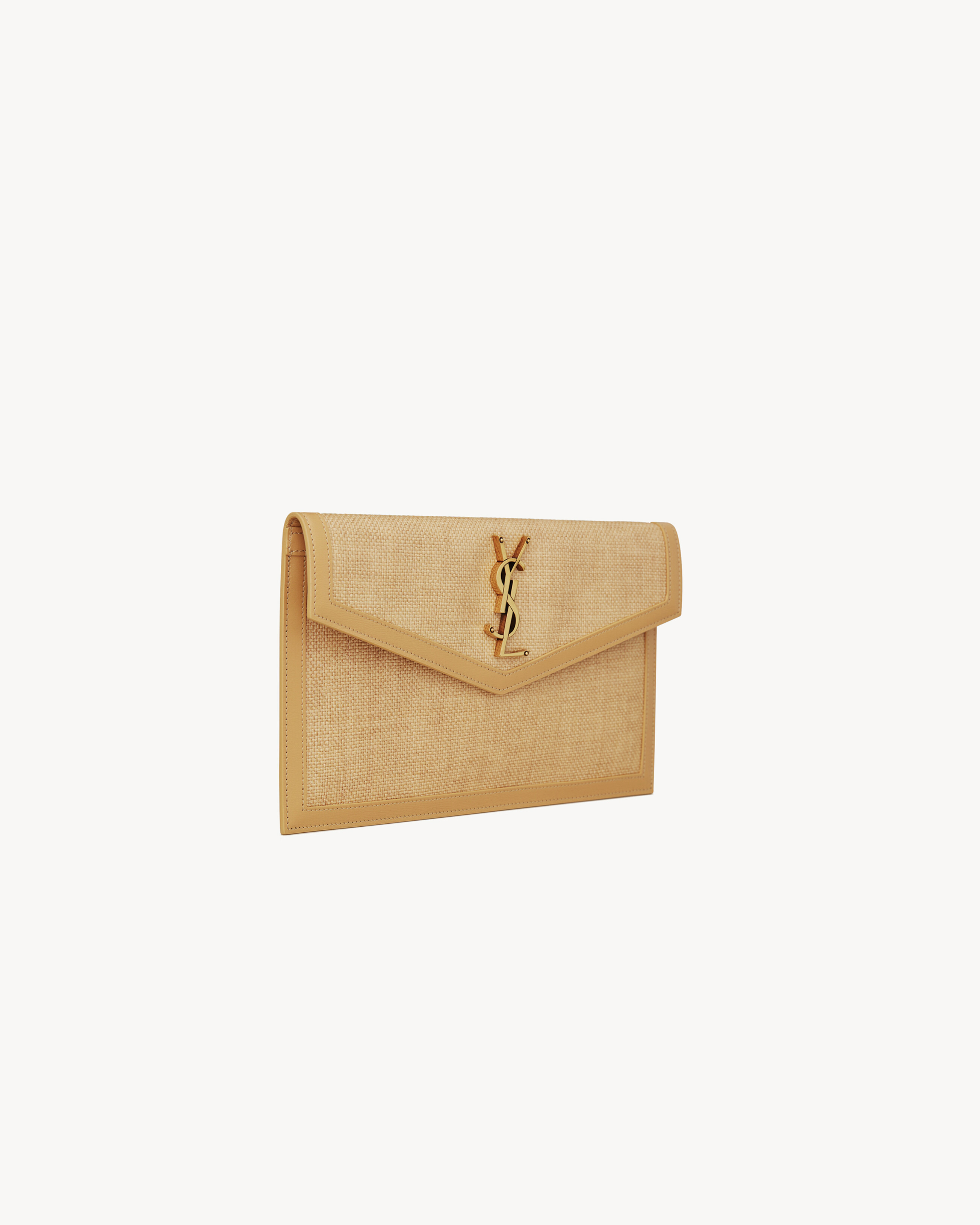 UPTOWN POUCH IN MICRO RAFFIA - 4