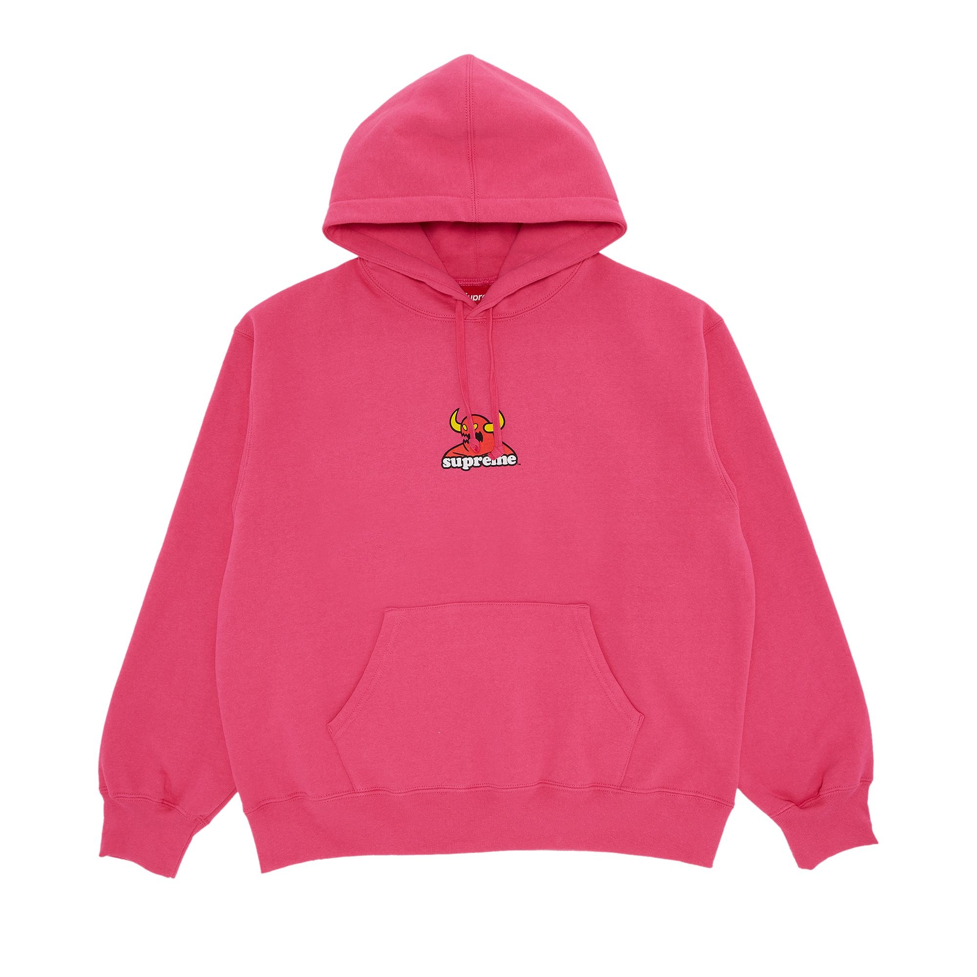 Supreme x Toy Machine Hooded Sweatshirt 'Magenta' - 1