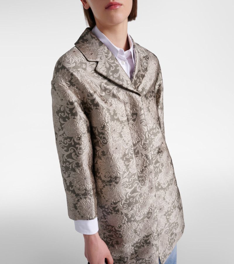 Effige floral-jacquard coat 5