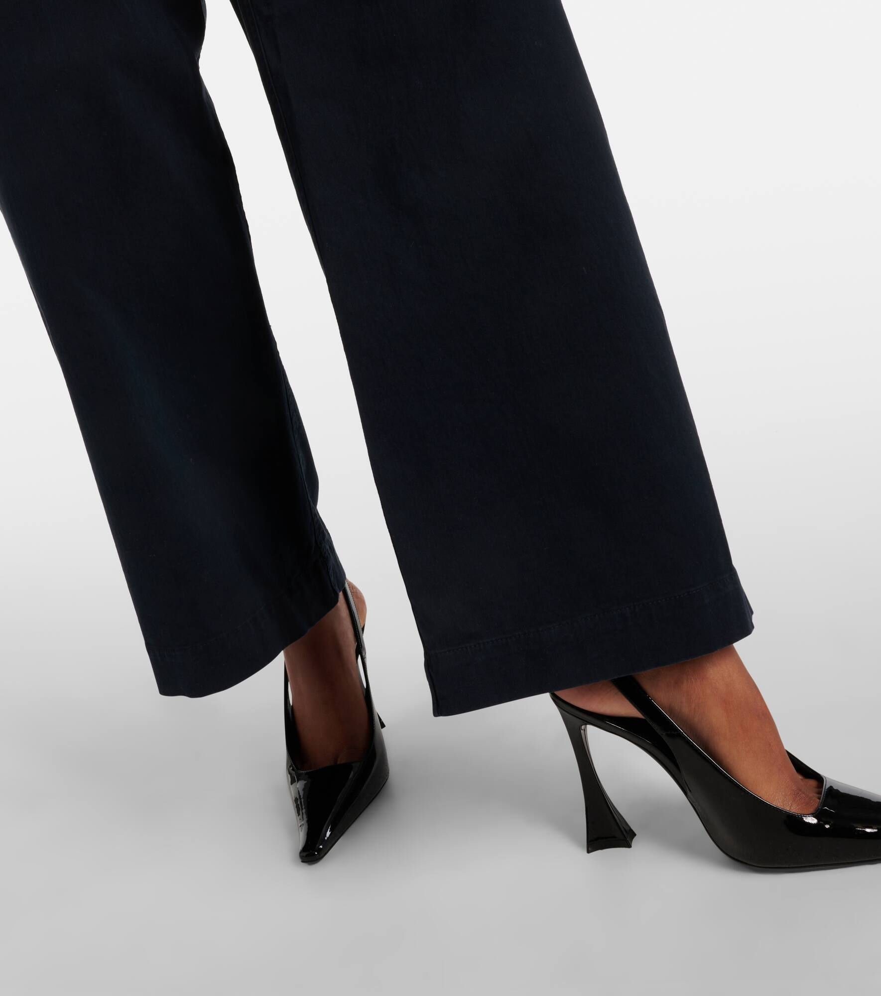 Leon high-rise cotton wide-leg pants - 5
