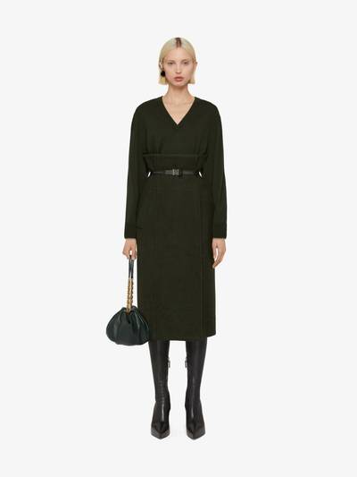 Givenchy WRAP SKIRT IN MILITARY FLANNEL WITH 4G BELT outlook