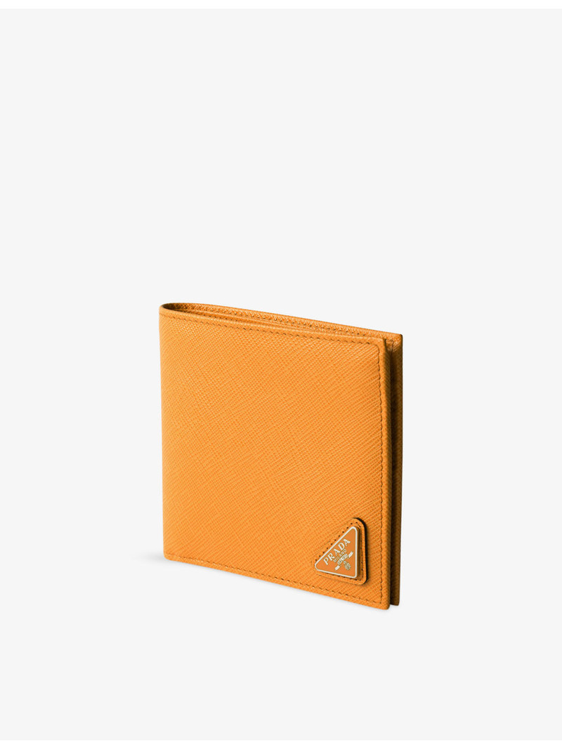 Prada Logo-plaque Saffiano leather wallet outlook