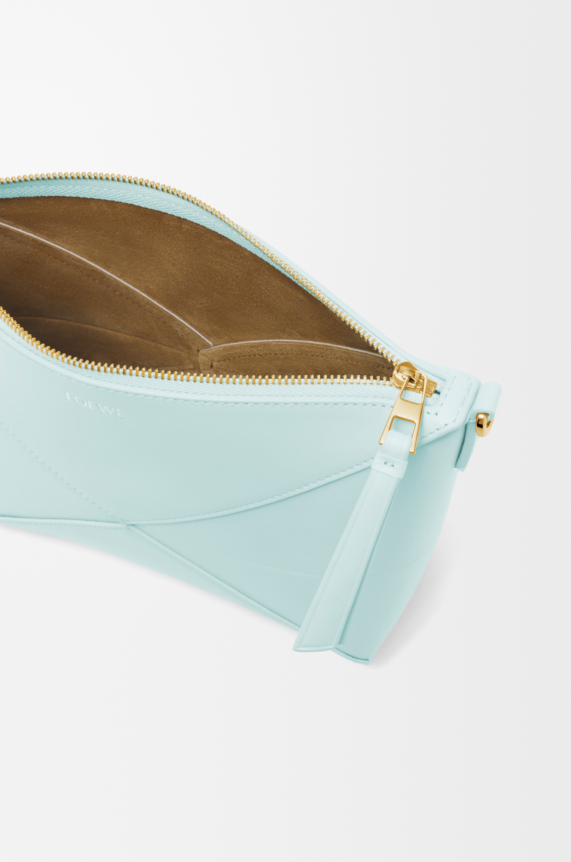 Puzzle Fold pouch in shiny nappa calfskin - 8