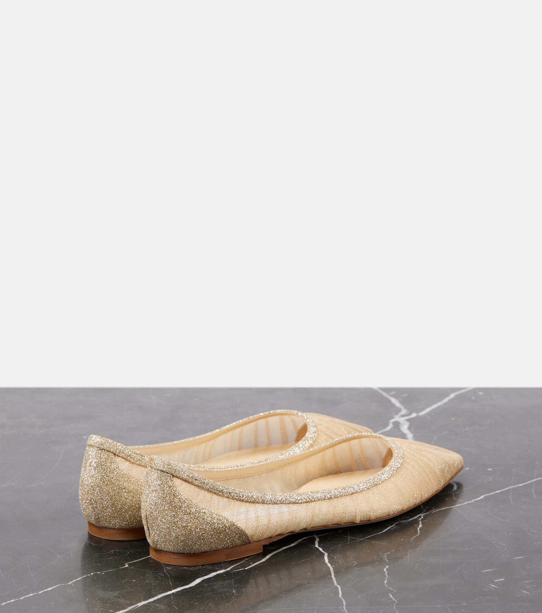 Love glitter tulle ballet flats - 2
