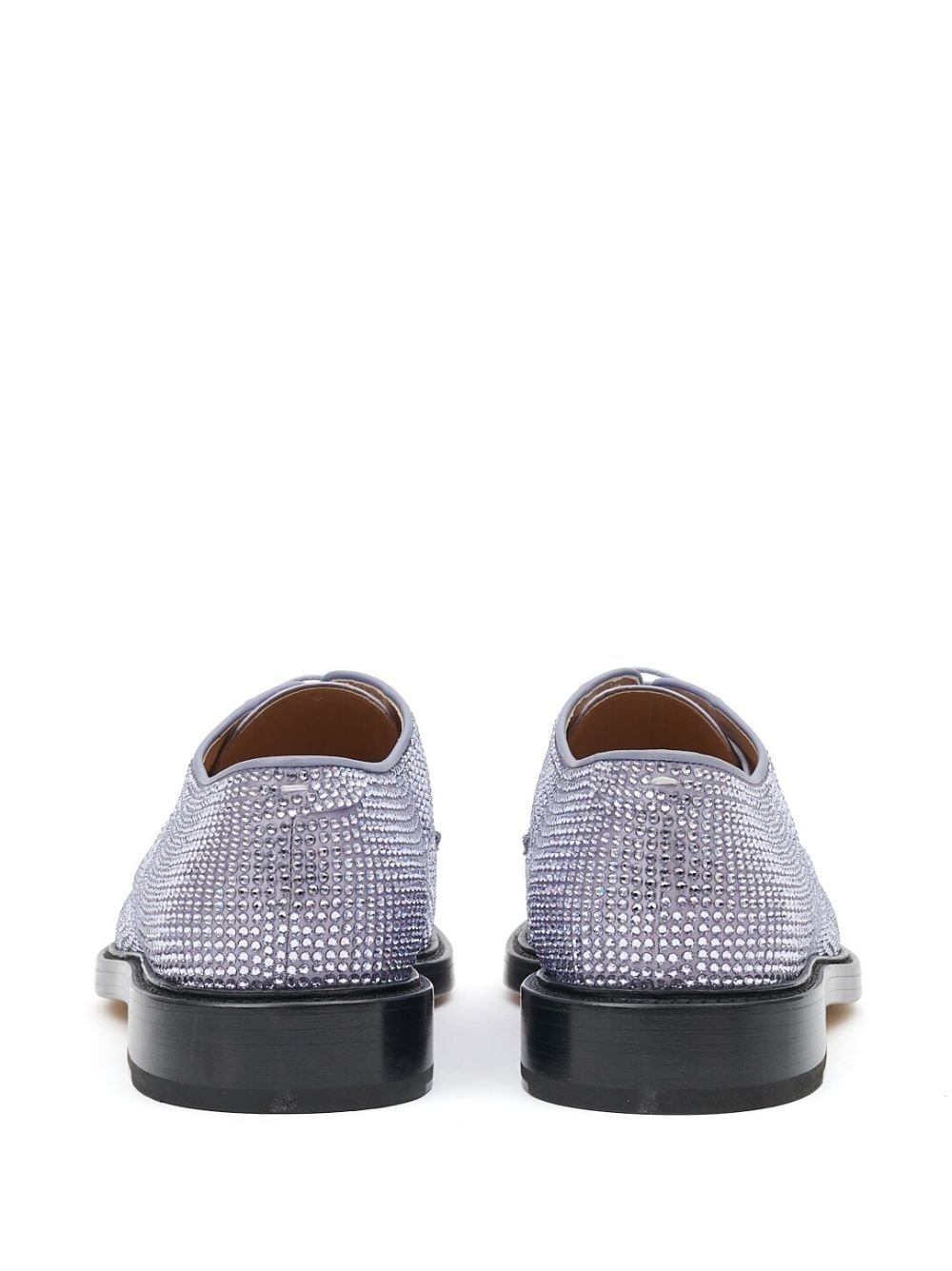 rhinestone-embellished lace-up shoes - 3