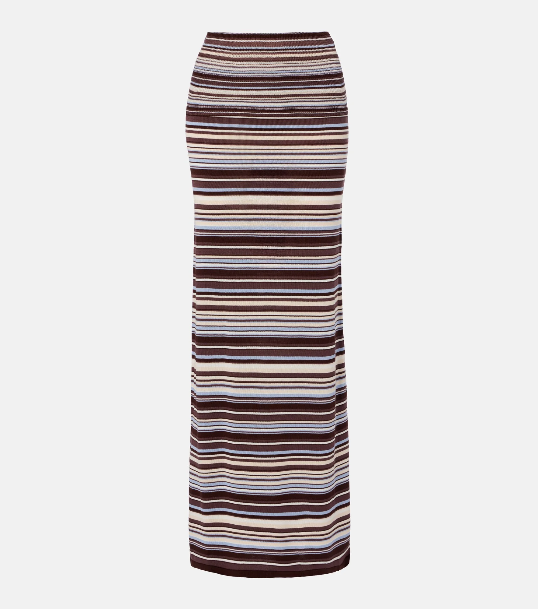 Knitted striped maxi skirt - 1