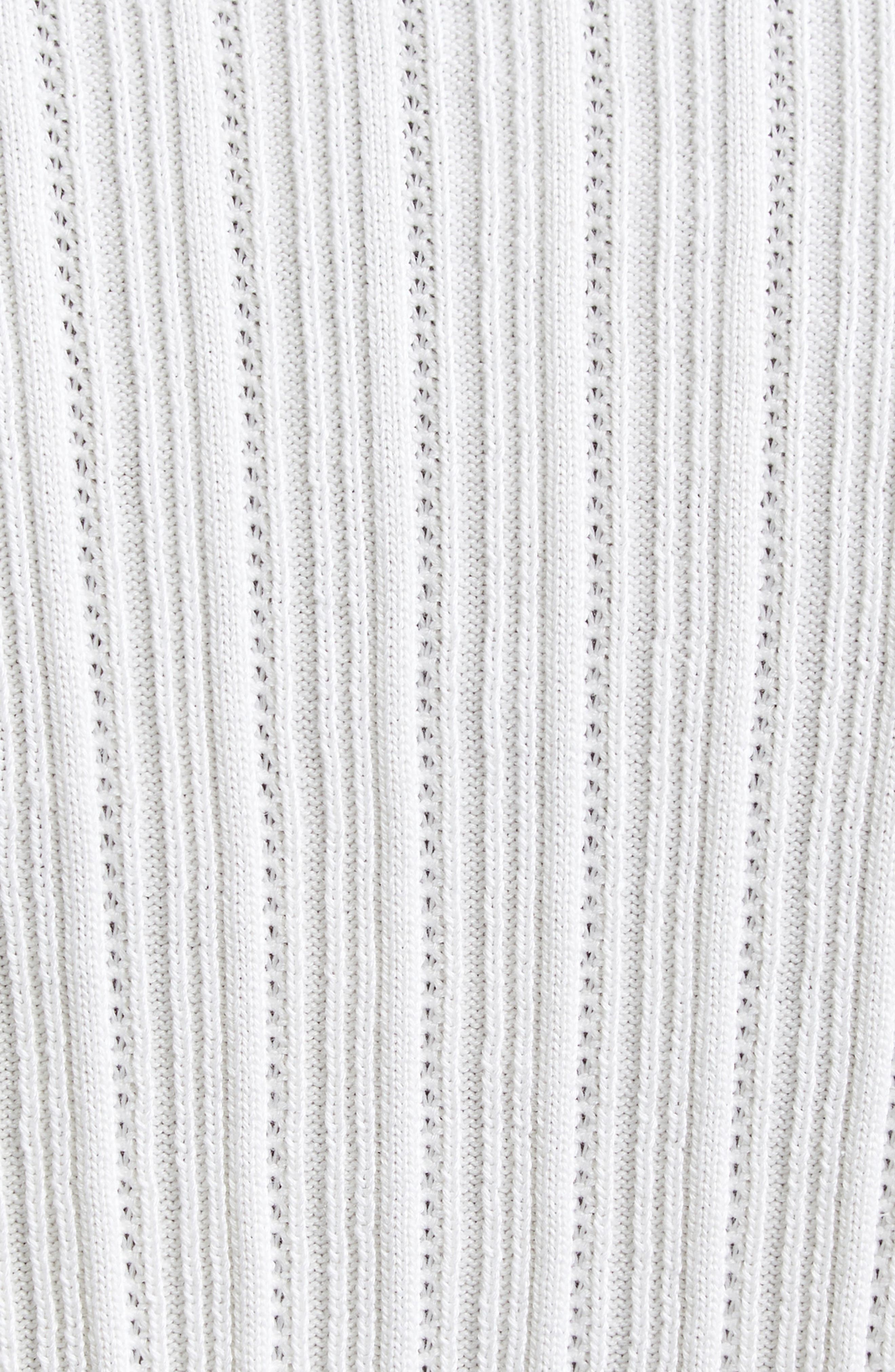 Thom Browne Pointelle & Rib Silk & Cotton Cardigan in White at Nordstrom - 6