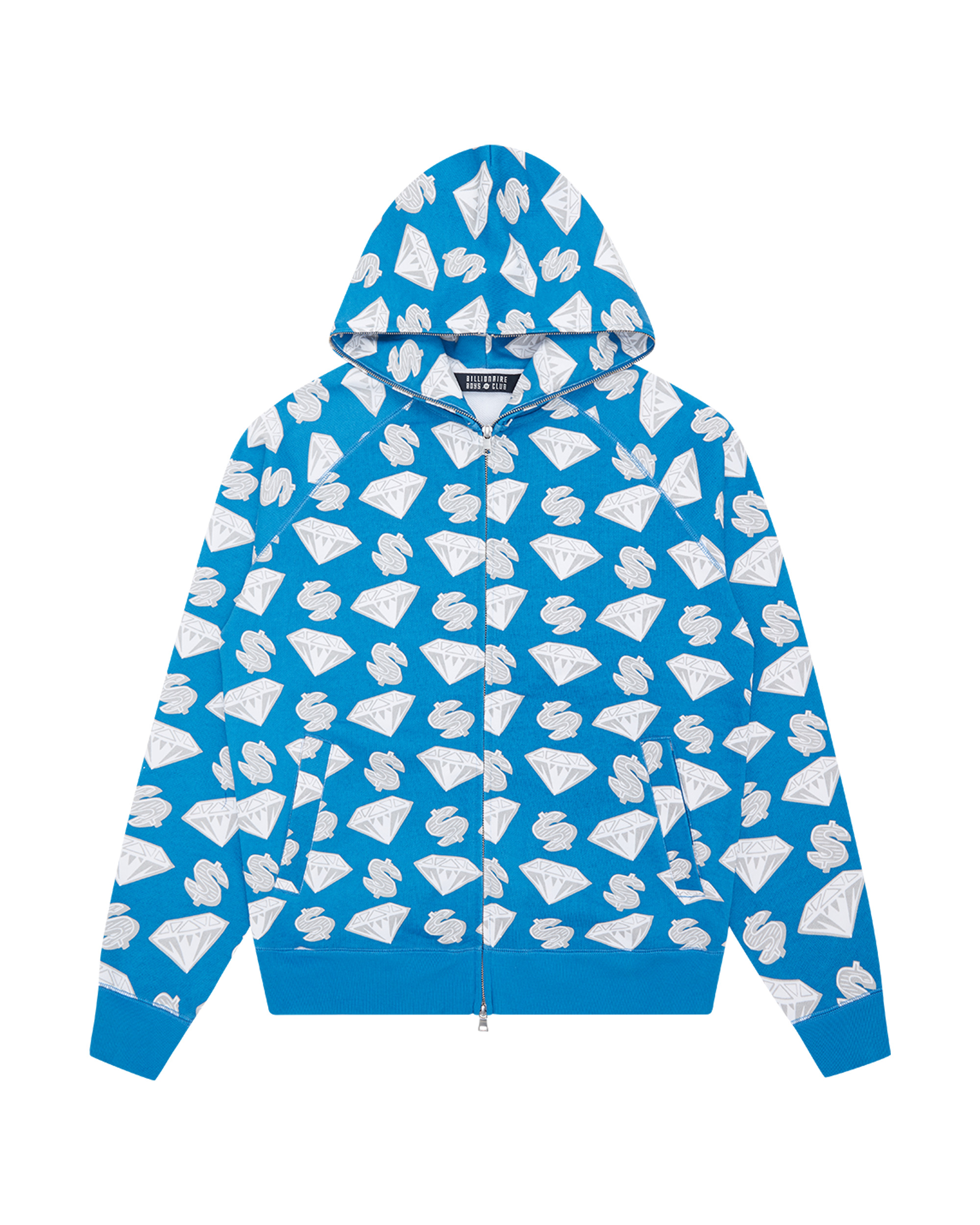 DIAMONDS & DOLLARS ZIP-THROUGH HOOD - 1