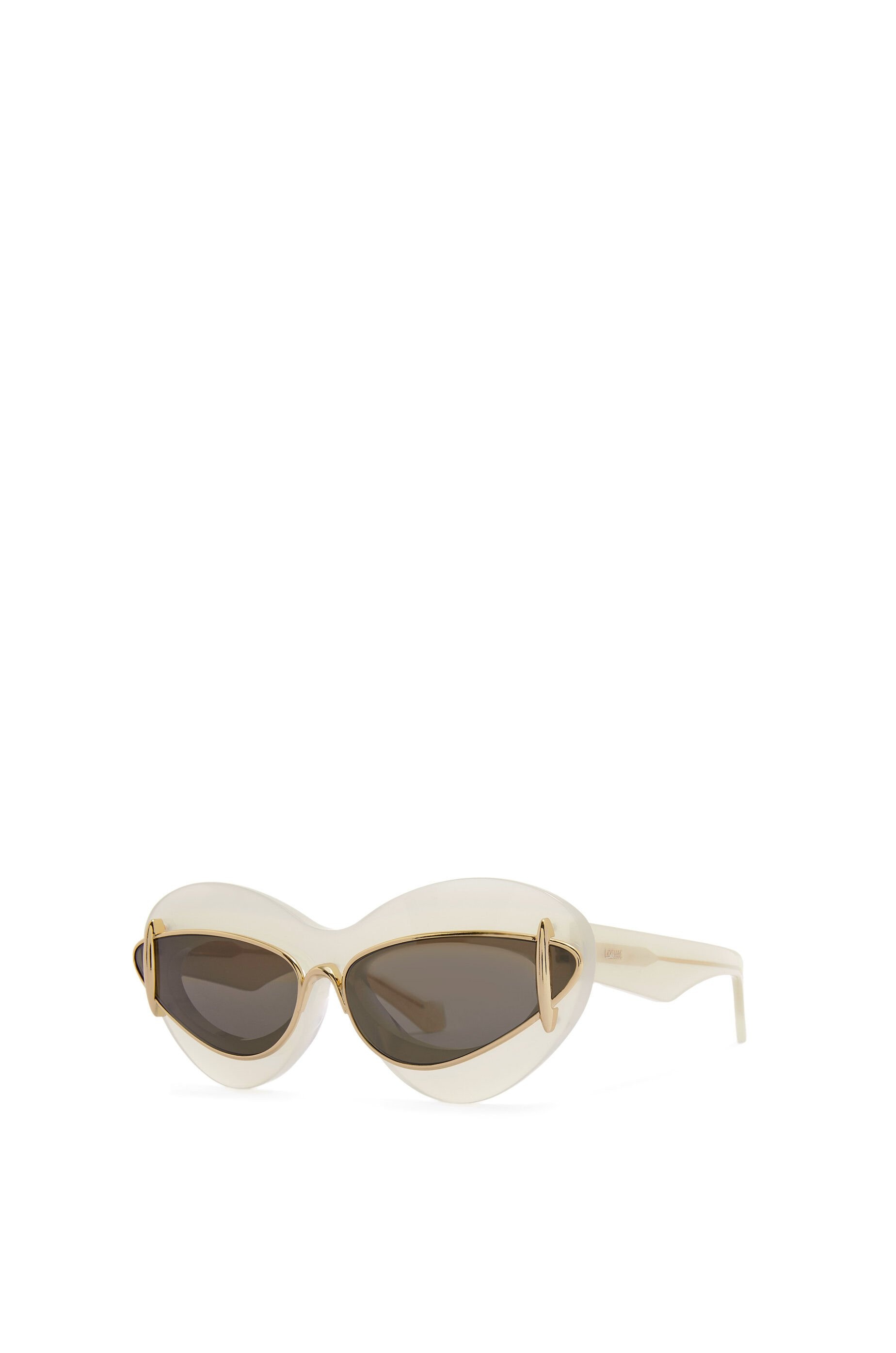 Cateye double frame sunglasses in acetate and metal - 3