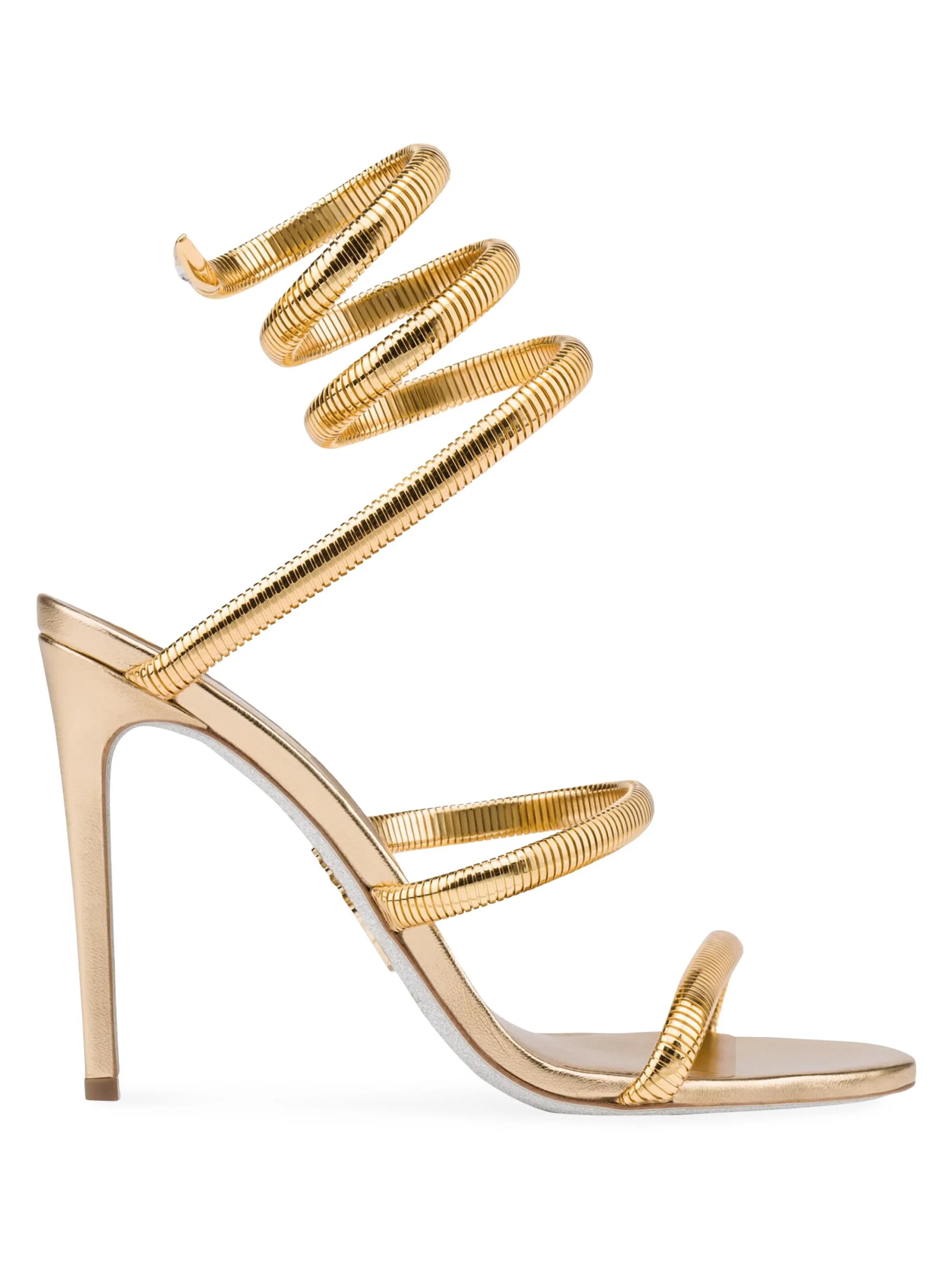 Women's Leather & Copper Snake Strap Sandals - Gold - 1