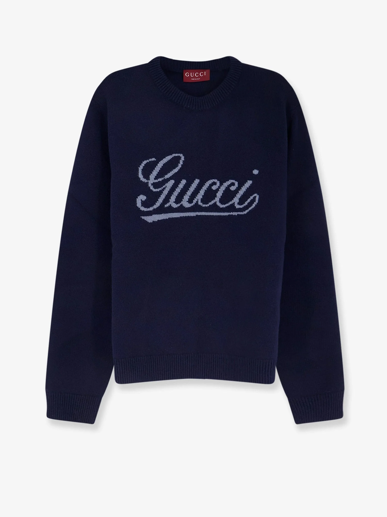 Gucci Wool Sweater With Frontal Embroidered Logo - 1