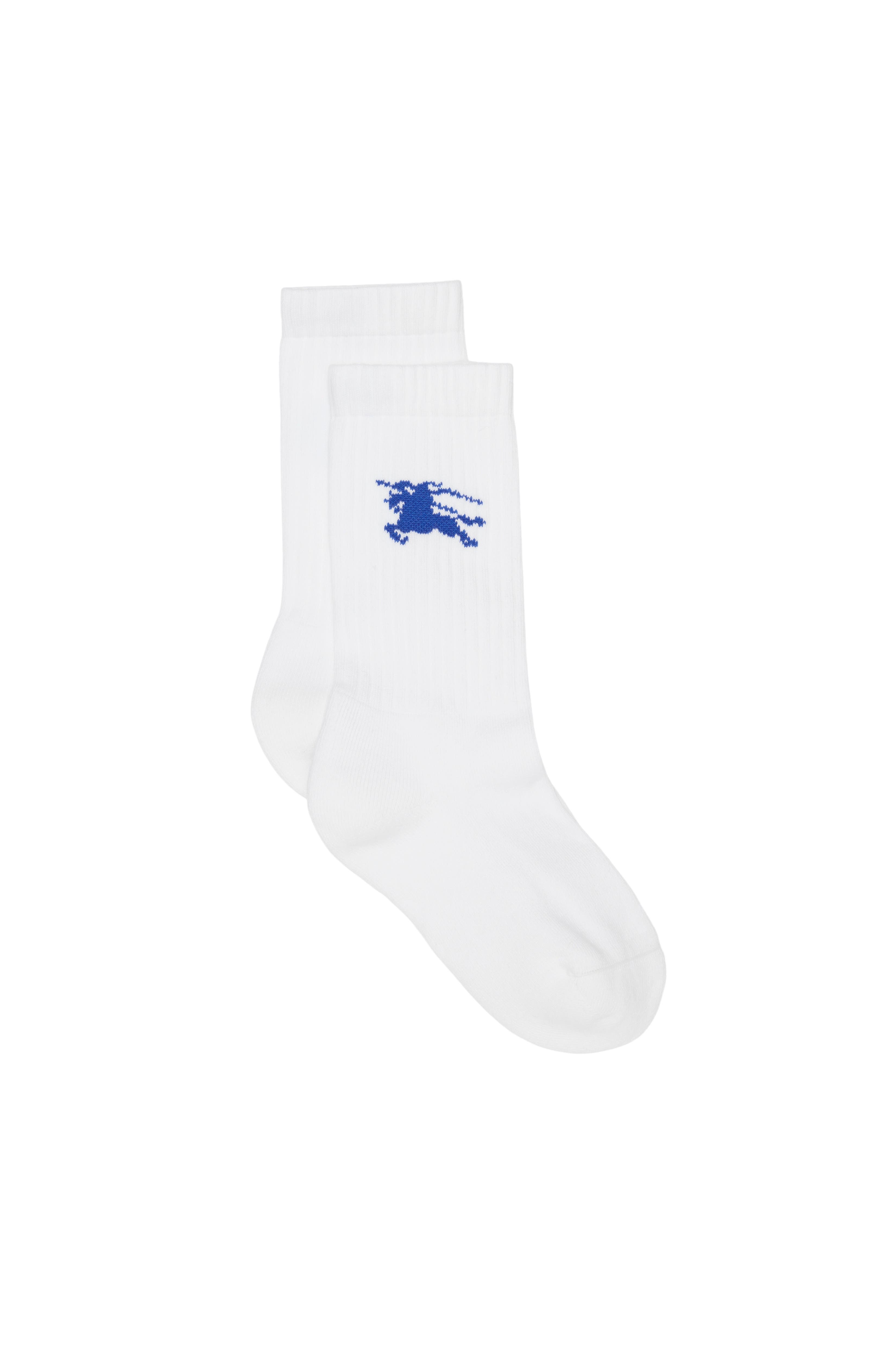 burberry Ribbed Cotton Blend Socks in White at Nordstrom - 2