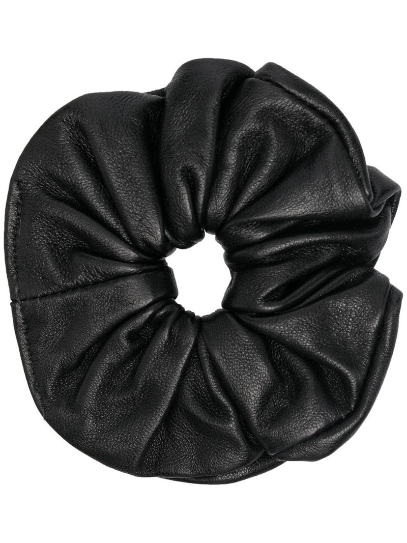 elasticated leather scrunchie 1