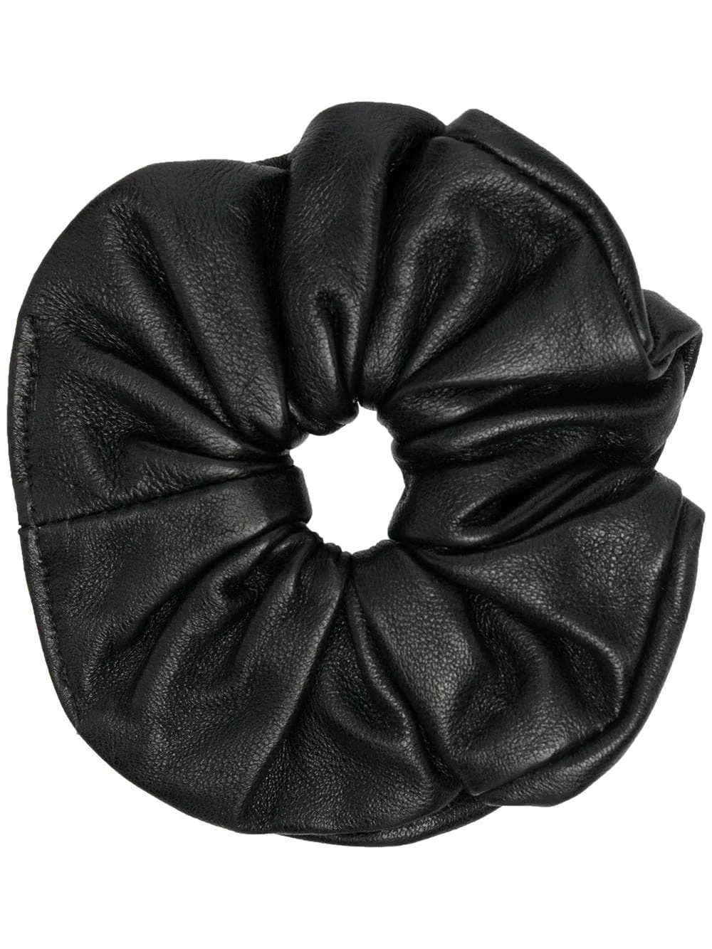 elasticated leather scrunchie - 1