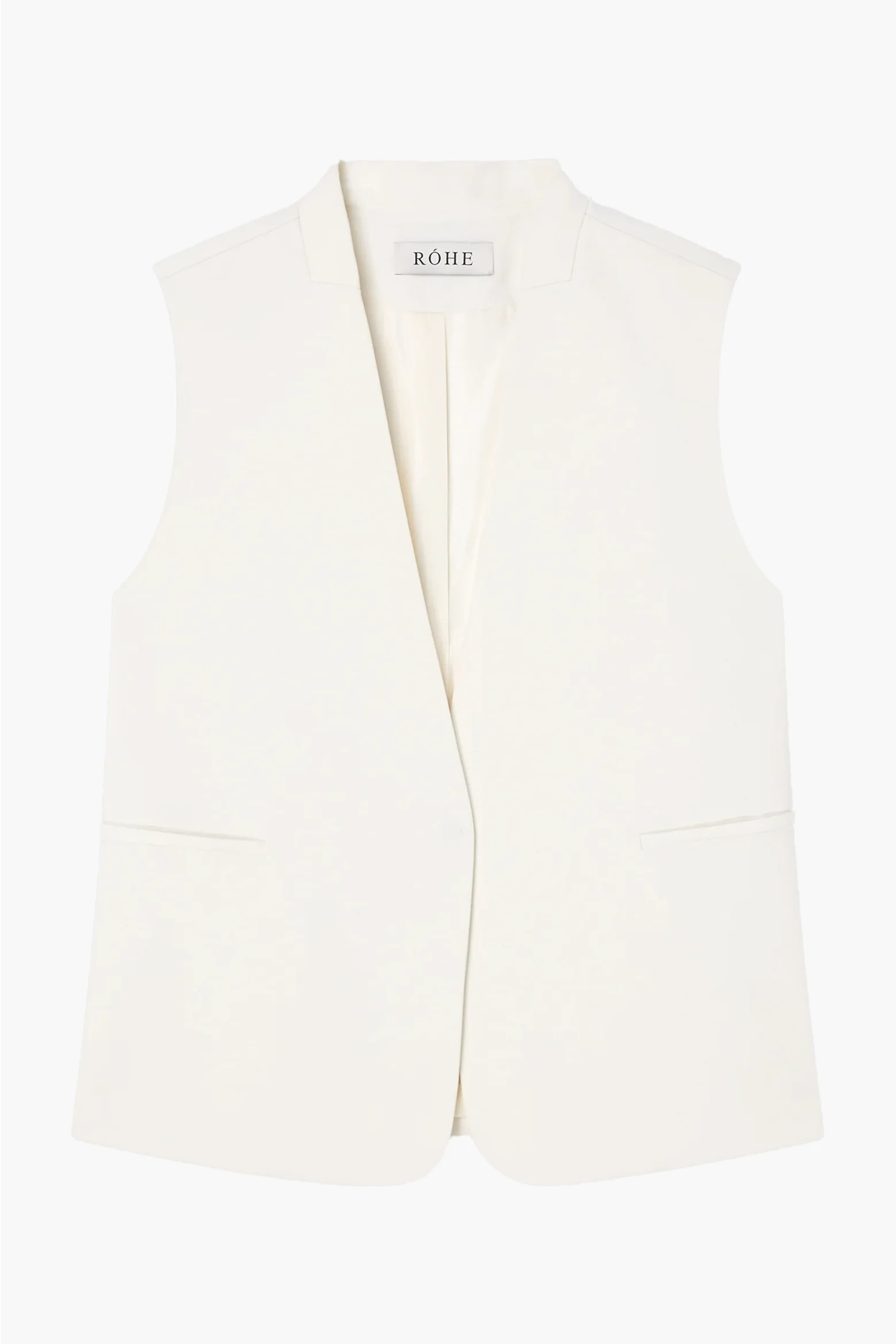 SLEEVELESS WOOL-BLEND BLAZER - 1