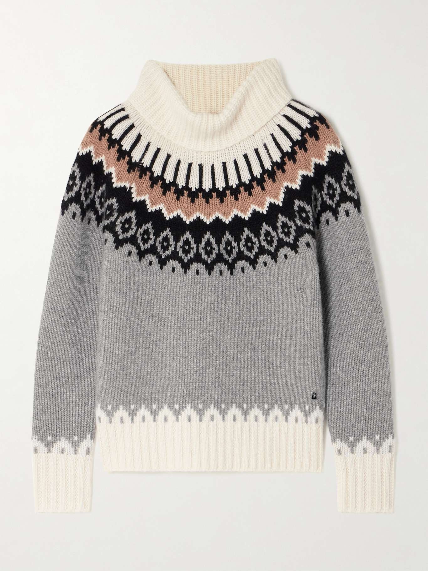 Ingrid Fair Isle cashmere turtleneck sweater - 1