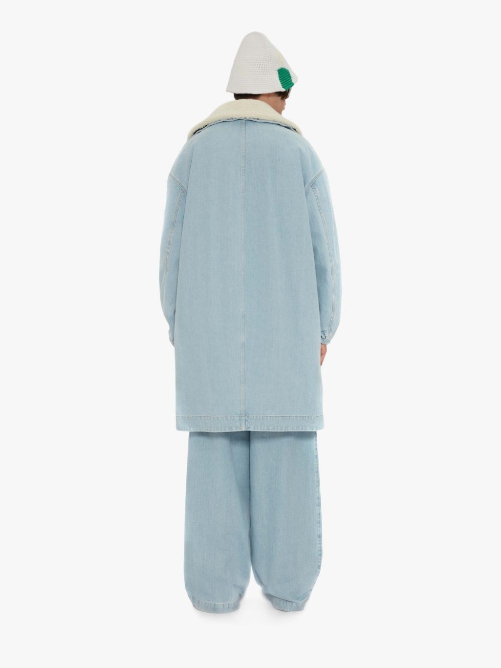 1 MONCLER X JW ANDERSON MUIR DENIM LONG PARKA JACKET - 4