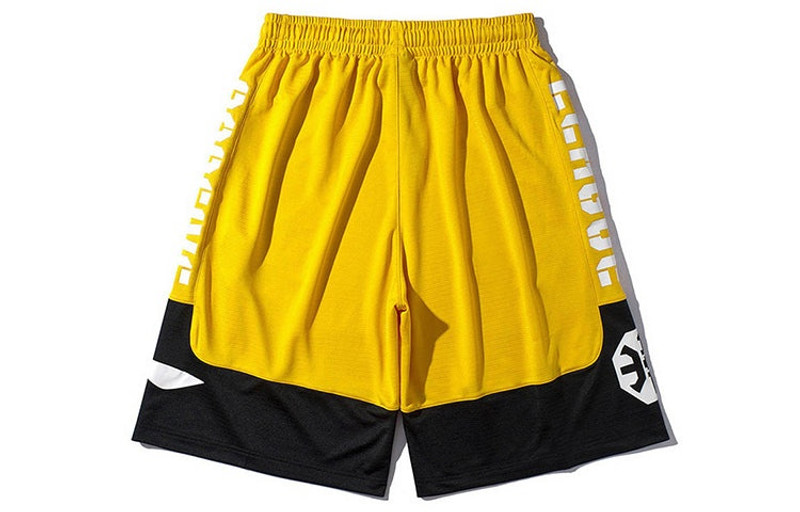 Li-Ning Li-Ning BadFive Logo Basketball Shorts 'Yellow Black' AAPP097-2 outlook