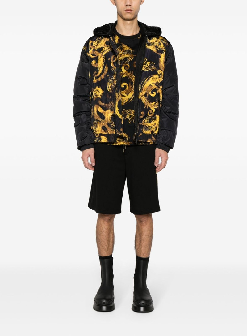 VERSACE JEANS COUTURE logo-appliquÃ© cotton track shorts outlook