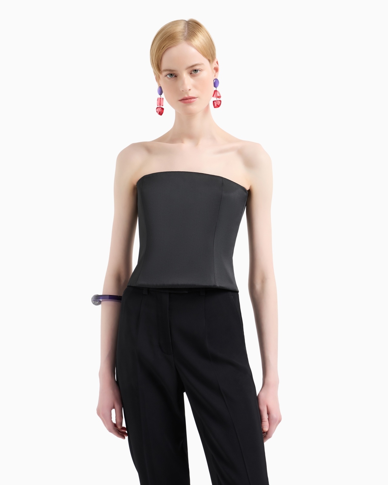 SATIN BUSTIER TOP - 2