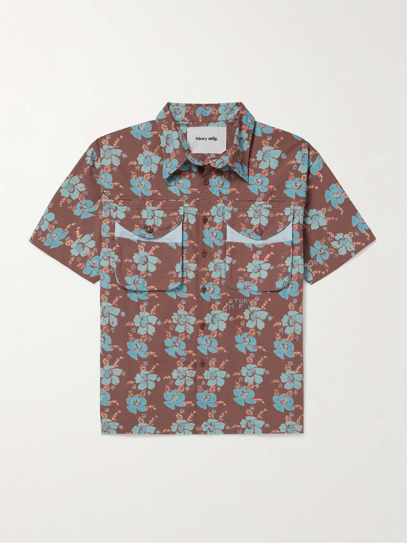 Coch Floral-Print Organic Cotton Shirt - 1