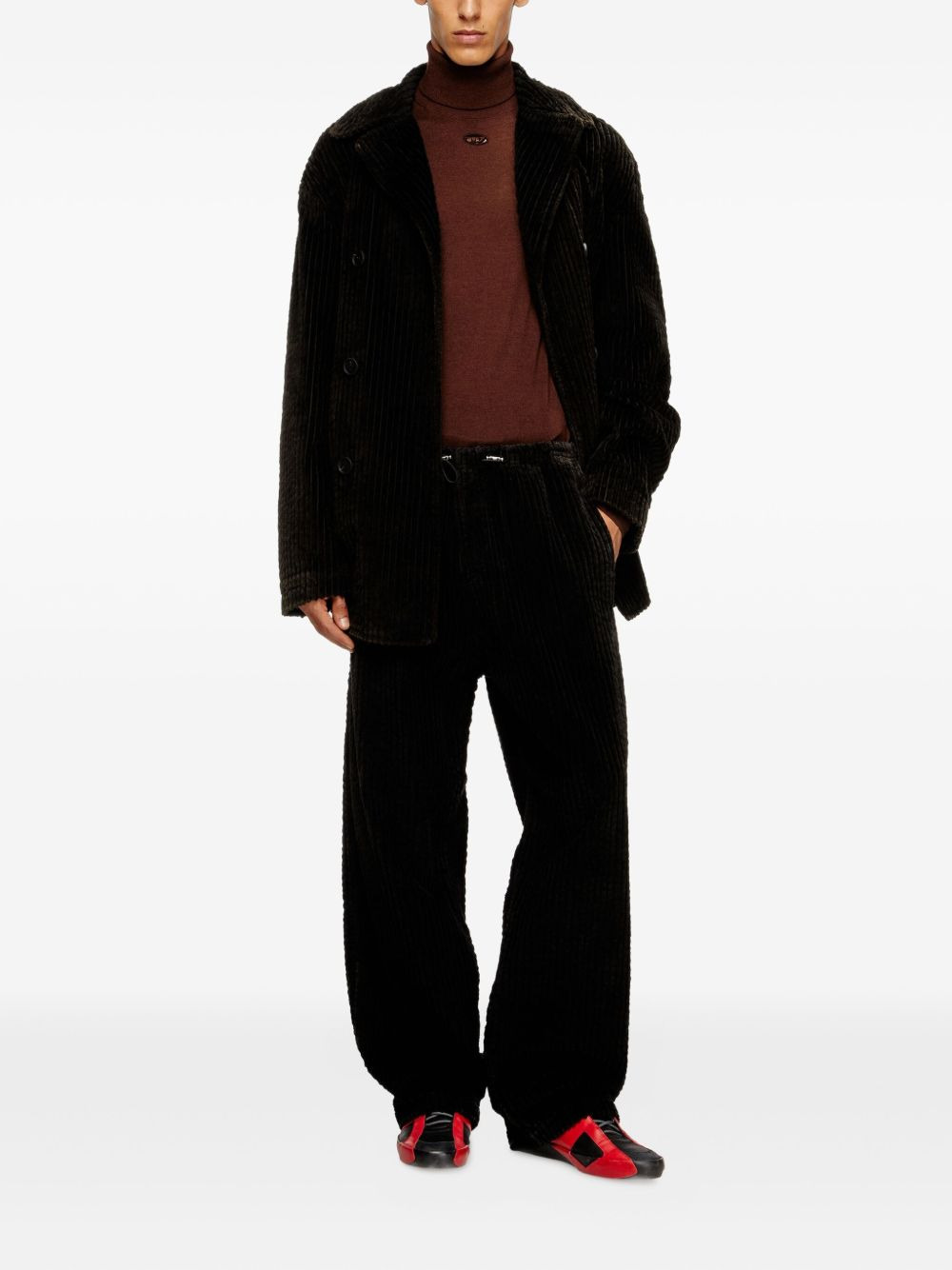 P-Martial drawstring corduroy trousers - 2
