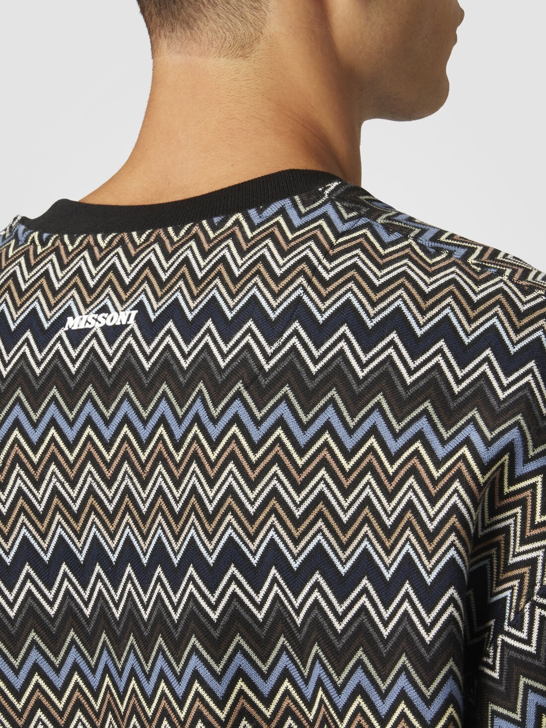Zig zag cotton crewneck sweatshirt - 5