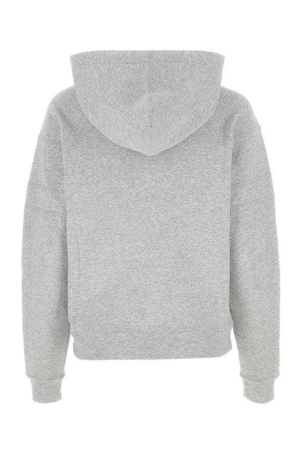 Saint Laurent Woman Grey Cotton Blend Sweatshirt - 2