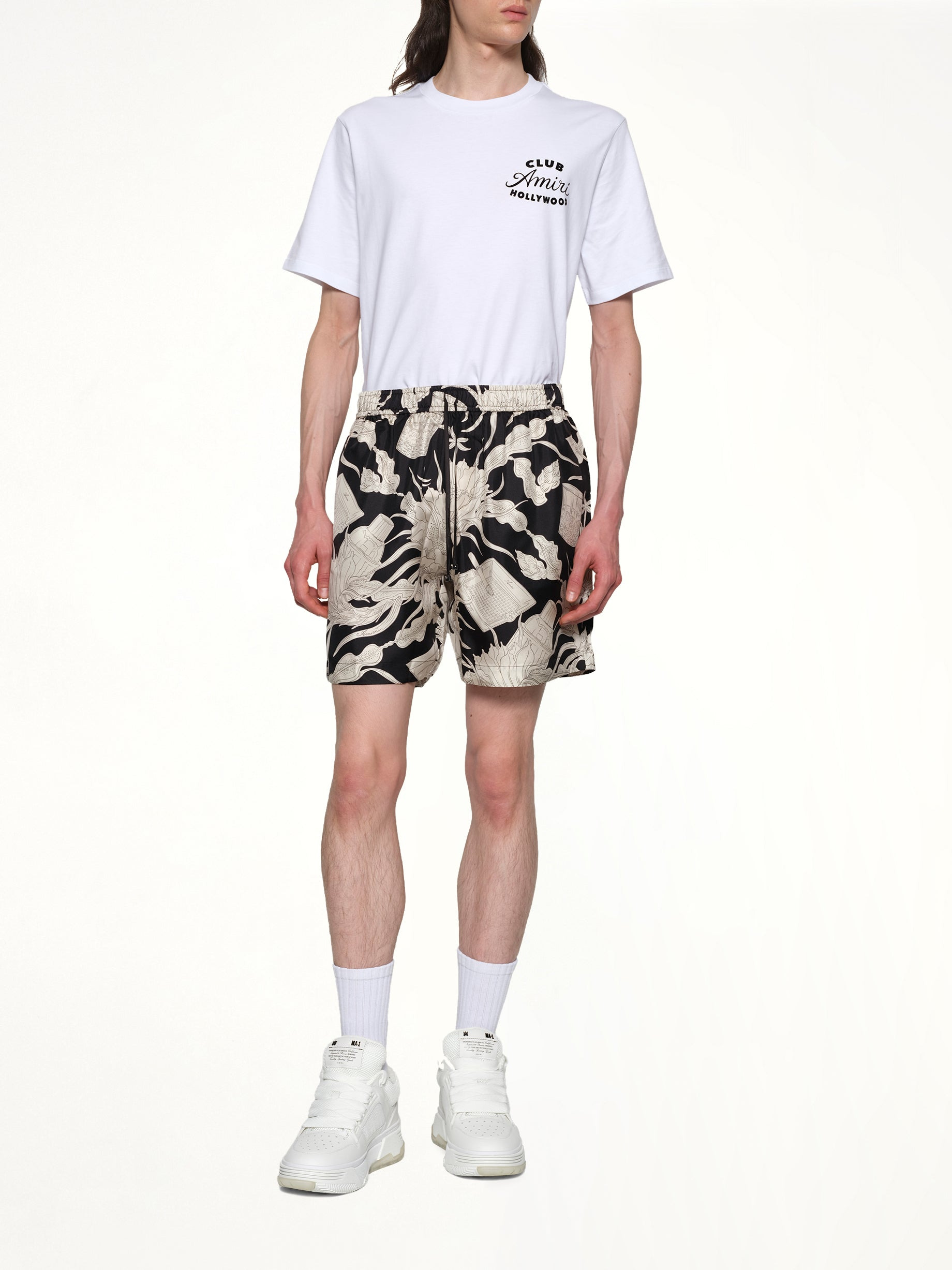 Floral Short in Black - 4
