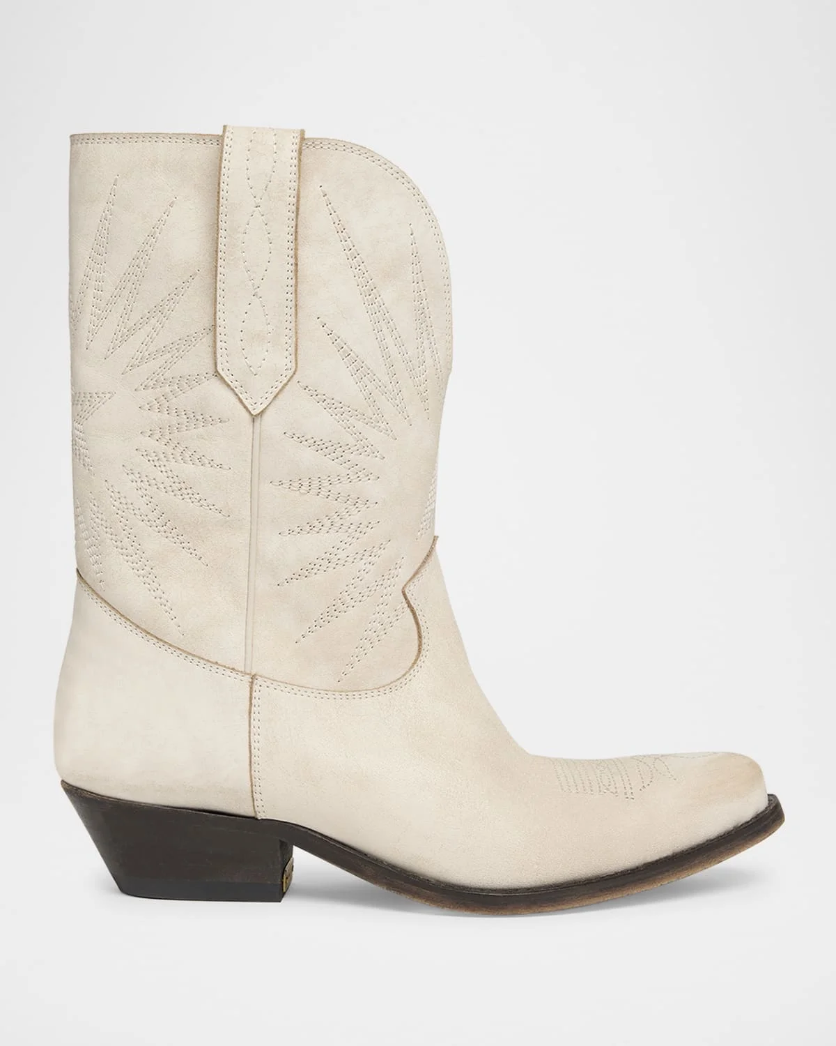 Wish Star Embroidered Suede Cowboy Boots - 1