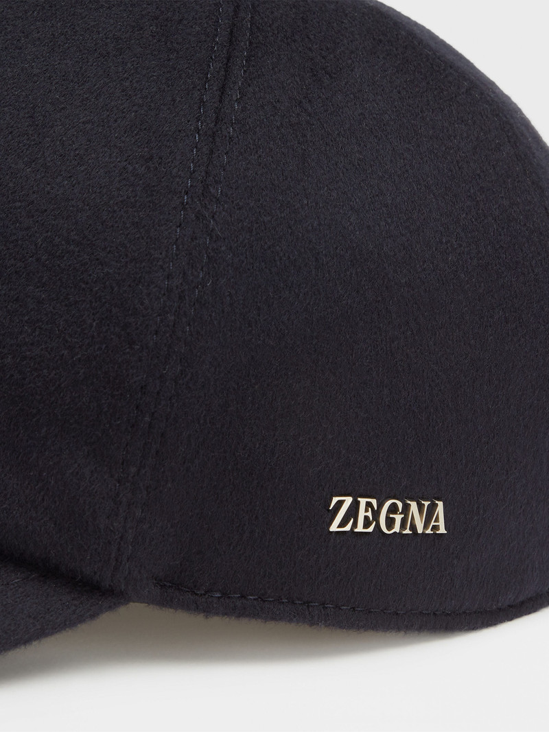 ZEGNA DARK BLUE OASI CASHMERE BASEBALL CAP outlook