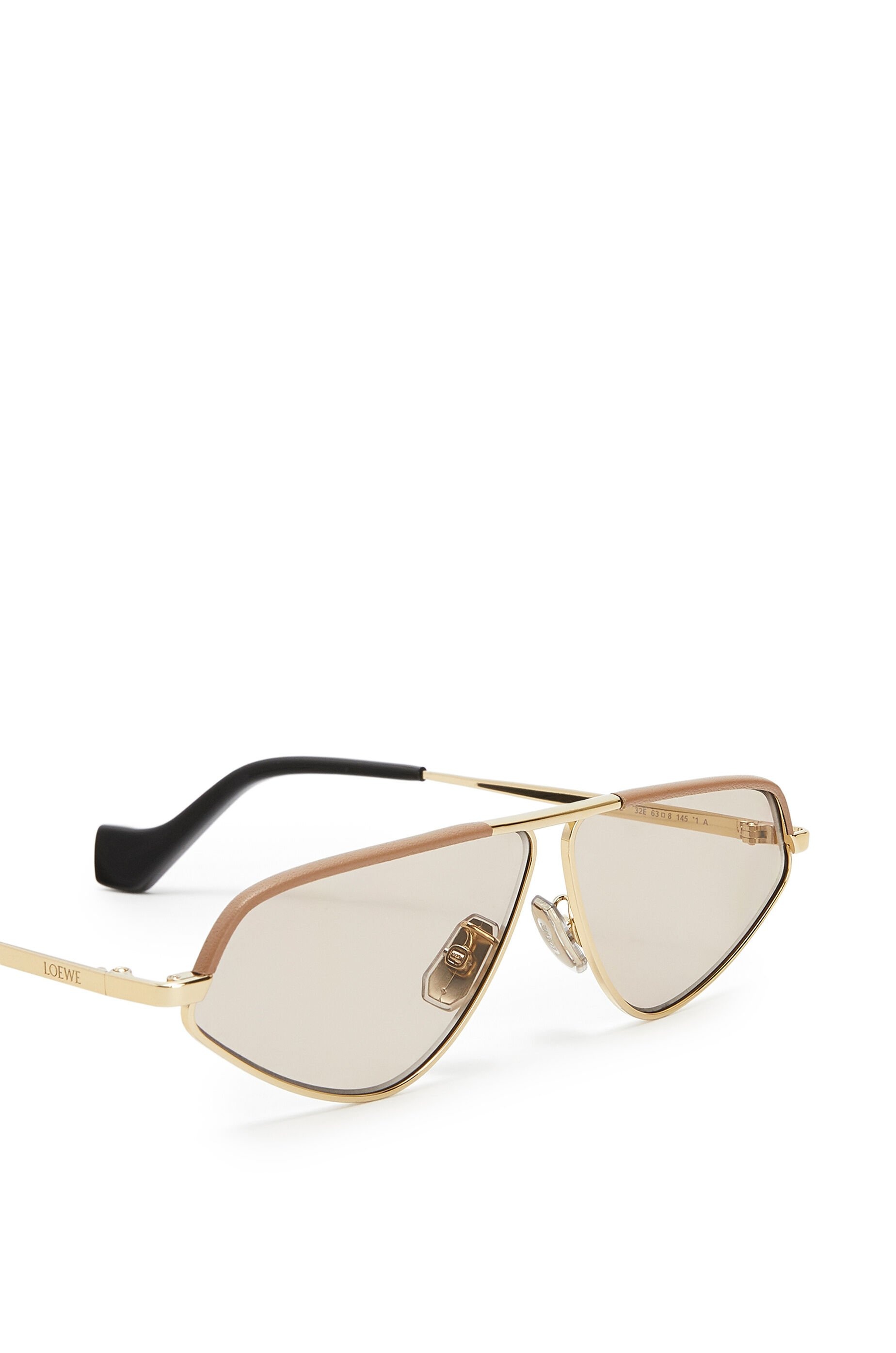 Leather geometric sunglasses - 5